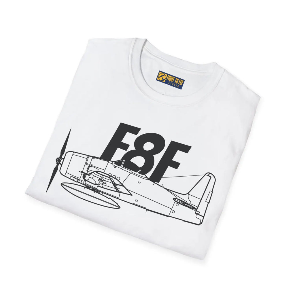 F8F Bearcat Side Profile T-Shirt - Pilot gifts - WWII warbird t-shirt