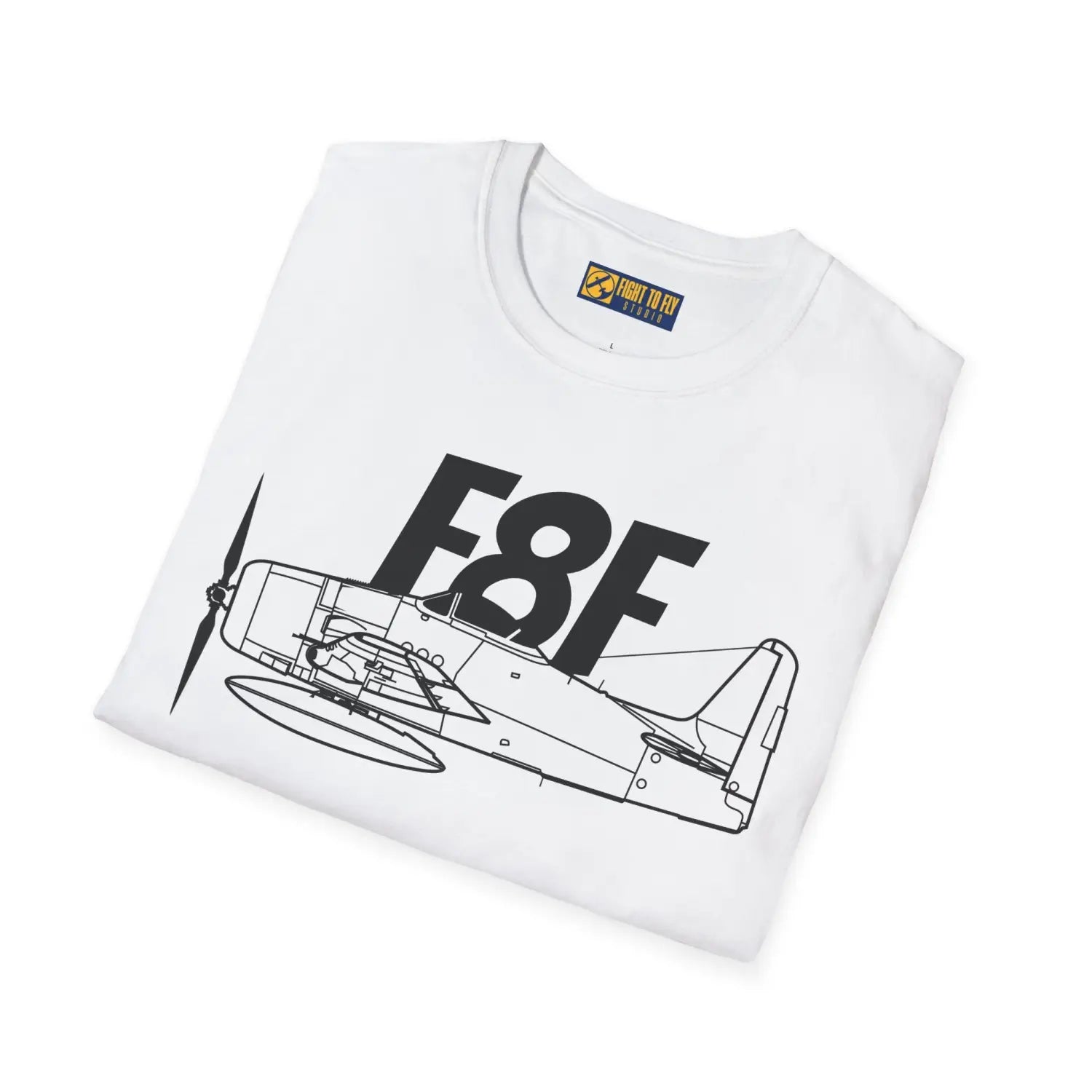 F8F Bearcat Side Profile T-Shirt - Pilot gifts - WWII warbird t-shirt
