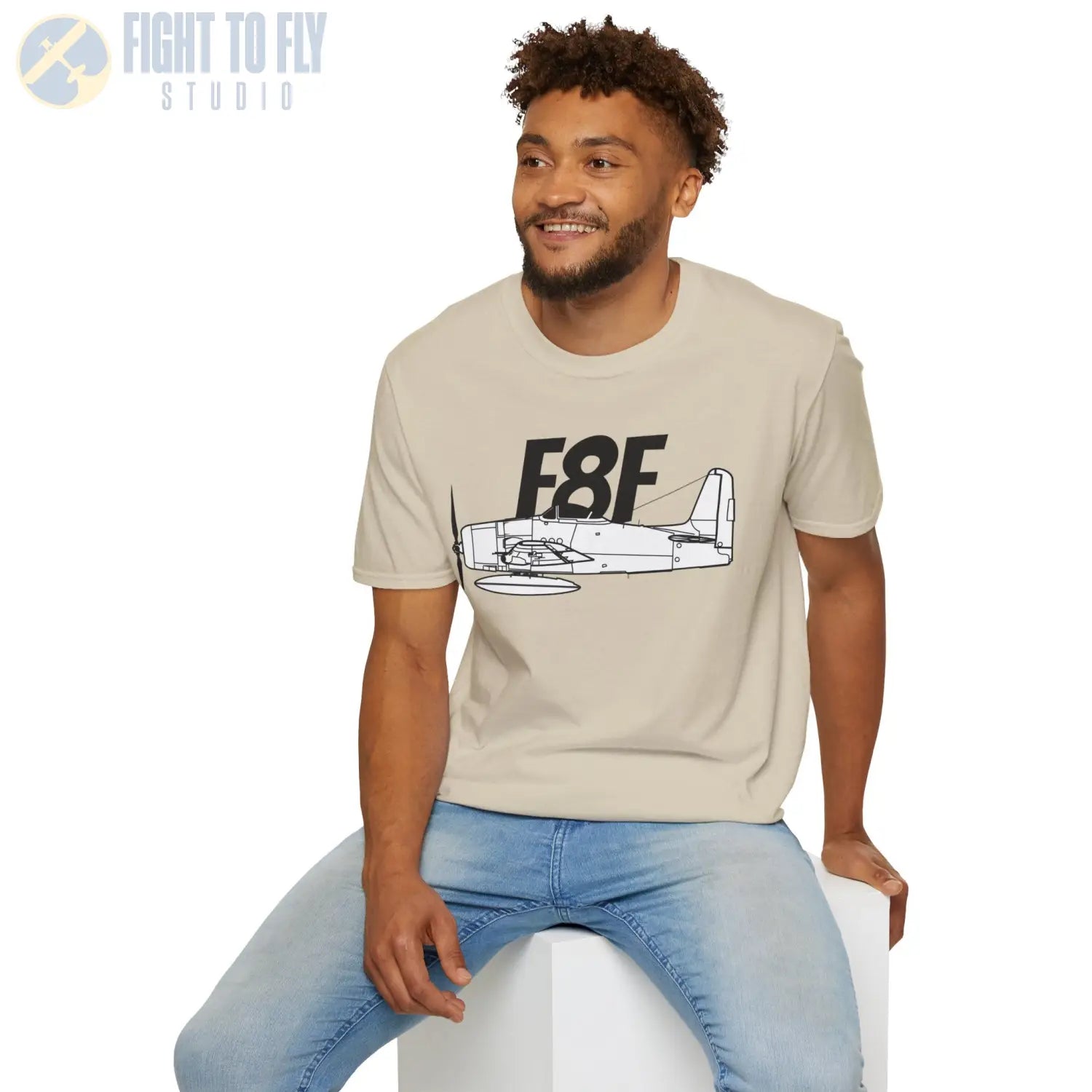 F8F Bearcat Side Profile T-Shirt - Pilot gifts - WWII warbird t-shirt