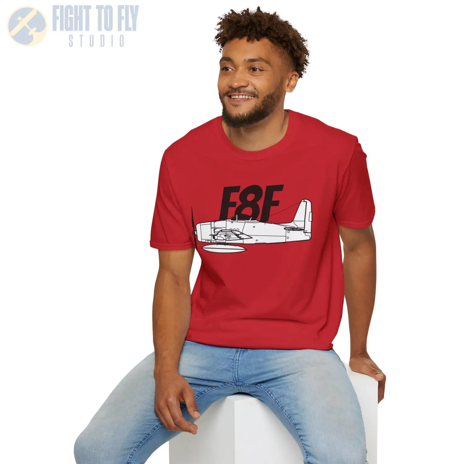 F8F Bearcat Side Profile T-Shirt - Pilot gifts - WWII warbird t-shirt