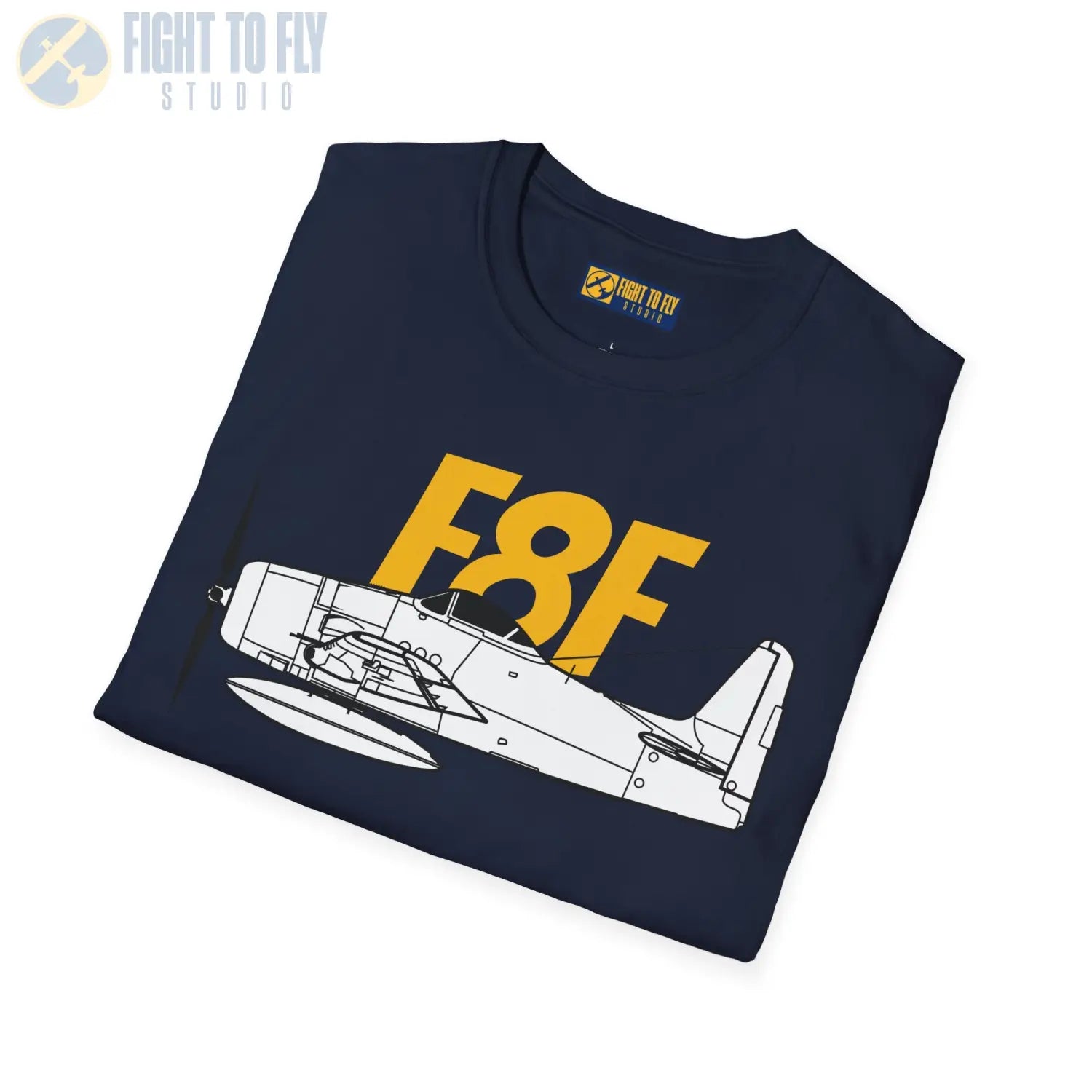 F8F Bearcat Side Profile T-Shirt - Pilot gifts - WWII warbird t-shirt