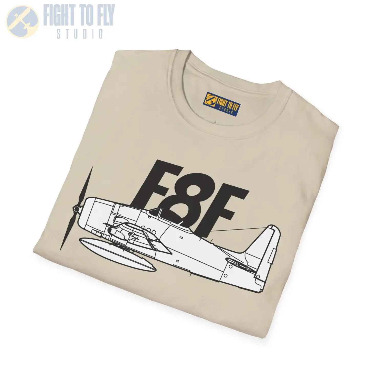 F8F Bearcat Side Profile T-Shirt - Pilot gifts - WWII warbird t-shirt