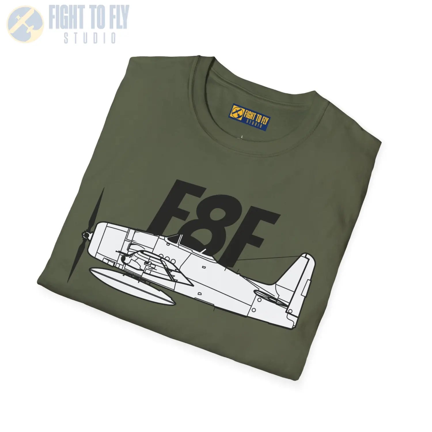 F8F Bearcat Side Profile T-Shirt - Pilot gifts - WWII warbird t-shirt