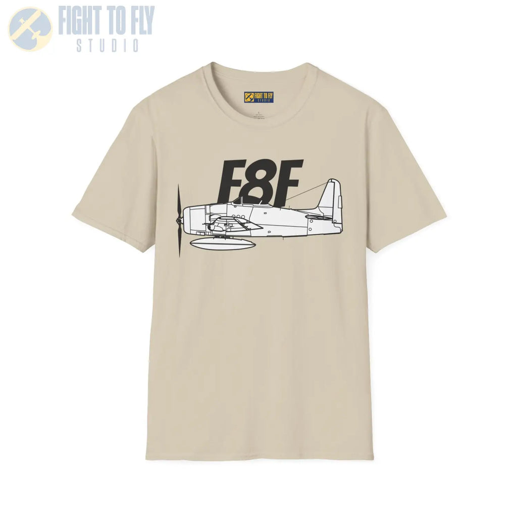 F8F Bearcat Side Profile T-Shirt - Pilot gifts - WWII warbird t-shirt