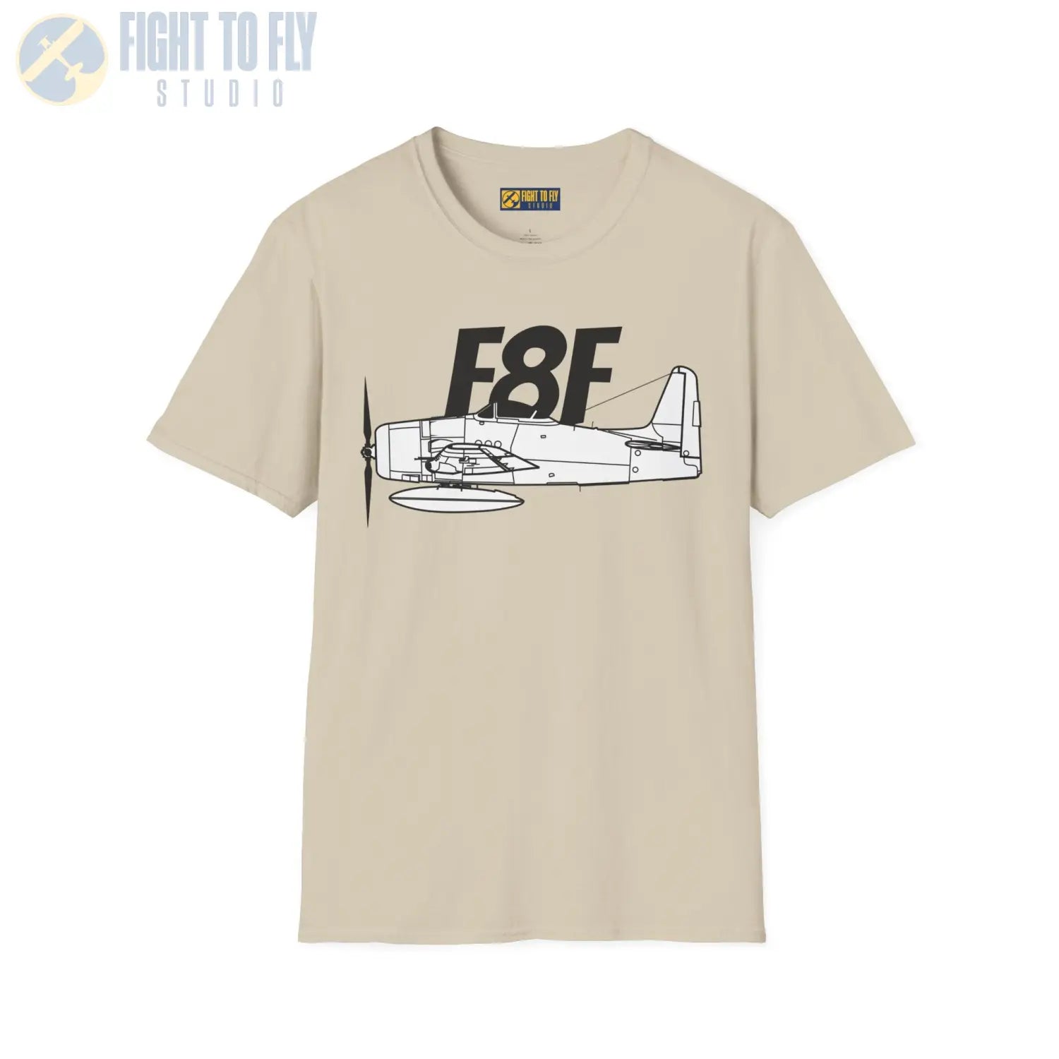 F8F Bearcat Side Profile T-Shirt - Pilot gifts - WWII warbird t-shirt