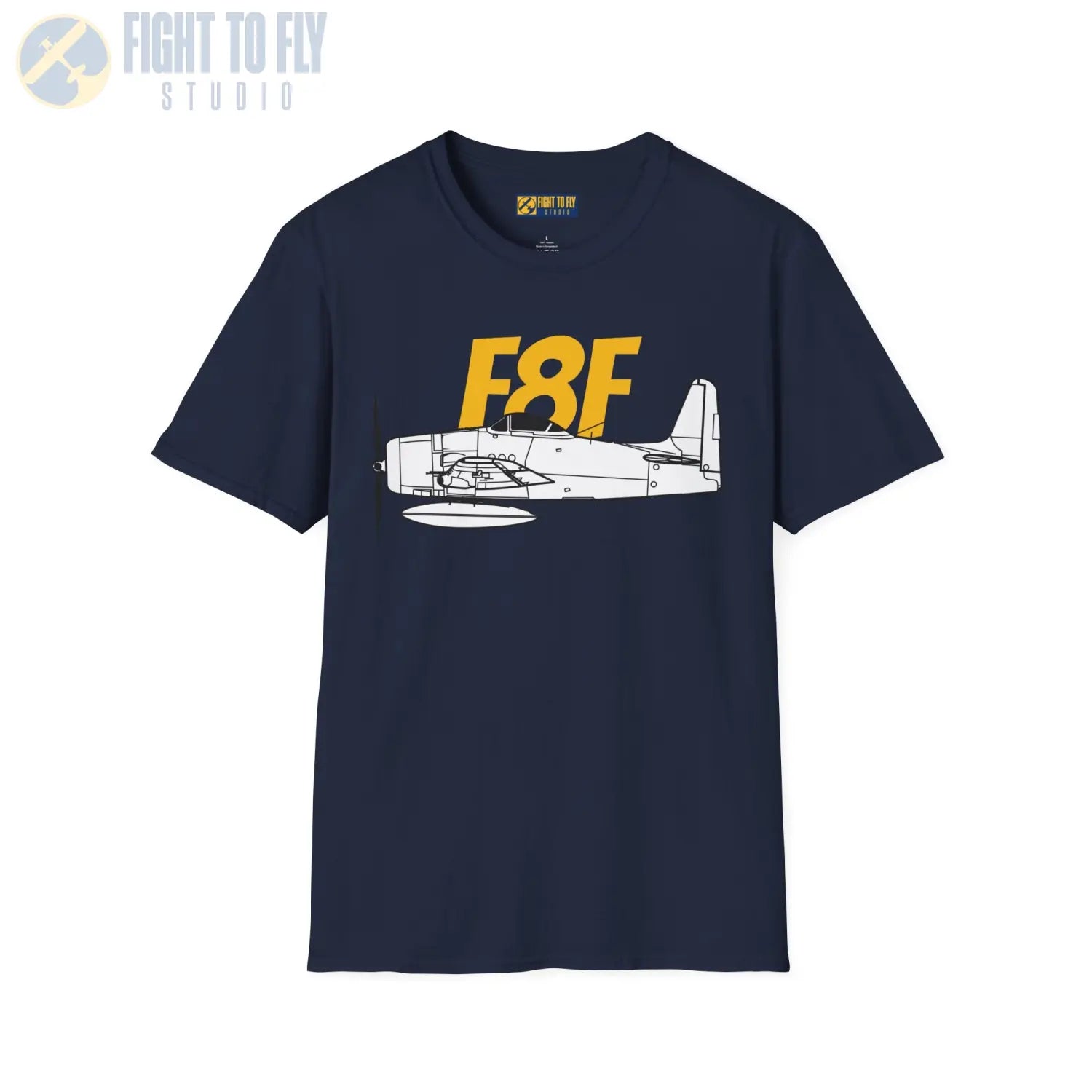 F8F Bearcat Side Profile T-Shirt - Pilot gifts - WWII warbird t-shirt
