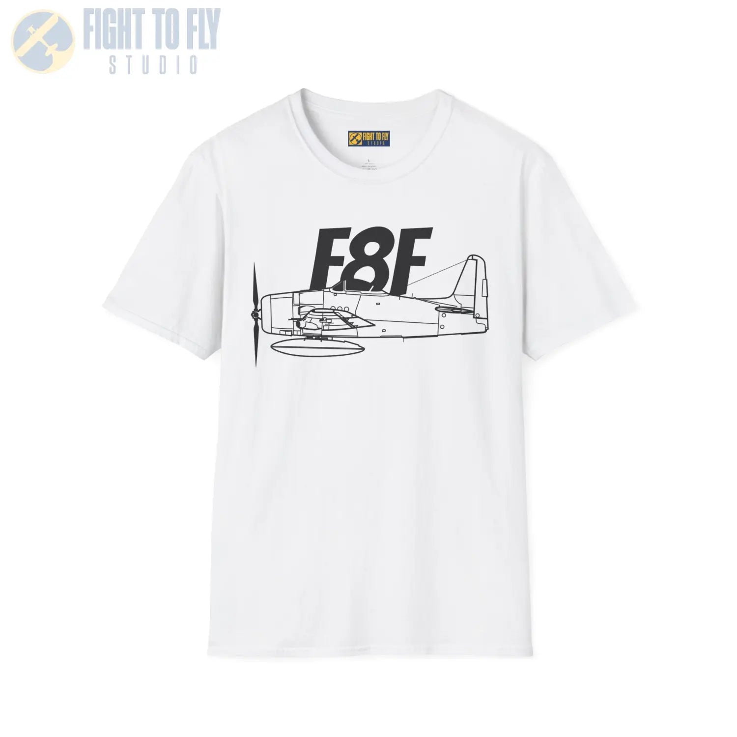 F8F Bearcat Side Profile T-Shirt - Pilot gifts - WWII warbird t-shirt
