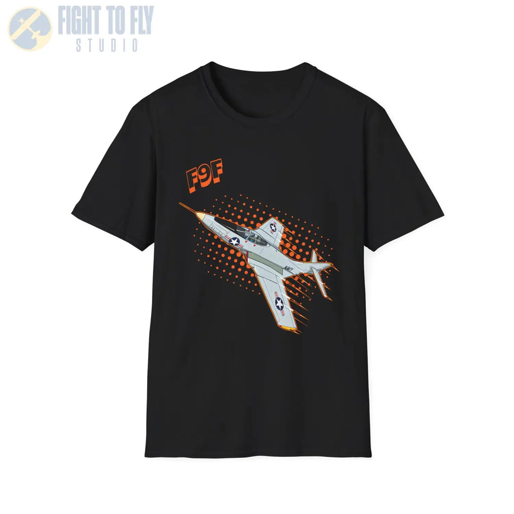 F9F Panther Comic Style T-Shirt - Pilot gifts - WWII warbird t-shirt