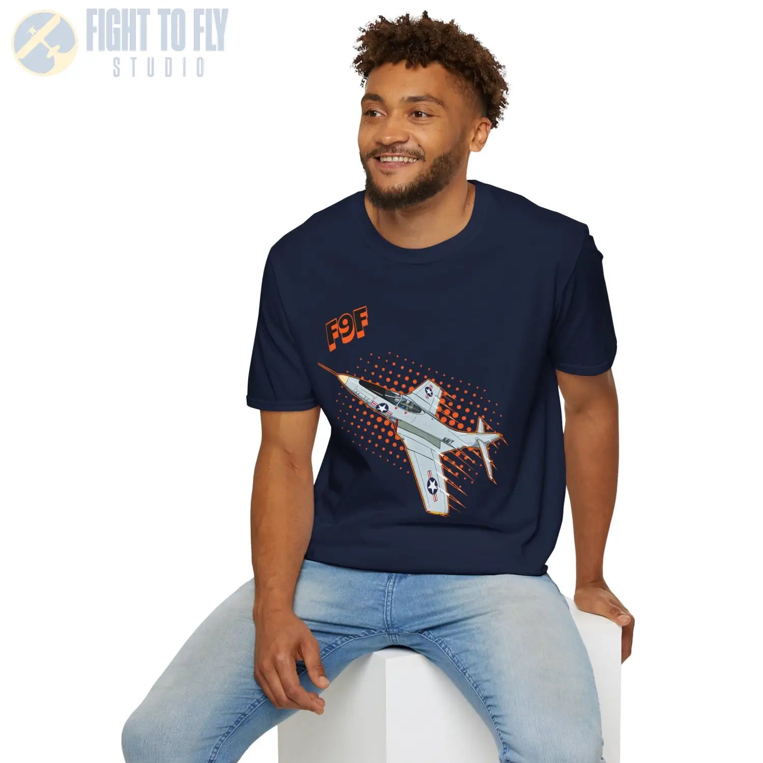 F9F Panther Comic Style T-Shirt - Pilot gifts - WWII warbird t-shirt