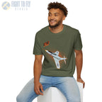 F9F Panther Comic Style T-Shirt - Pilot gifts - WWII warbird t-shirt
