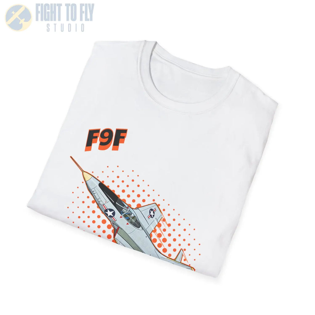 F9F Panther Comic Style T-Shirt - Pilot gifts - WWII warbird t-shirt