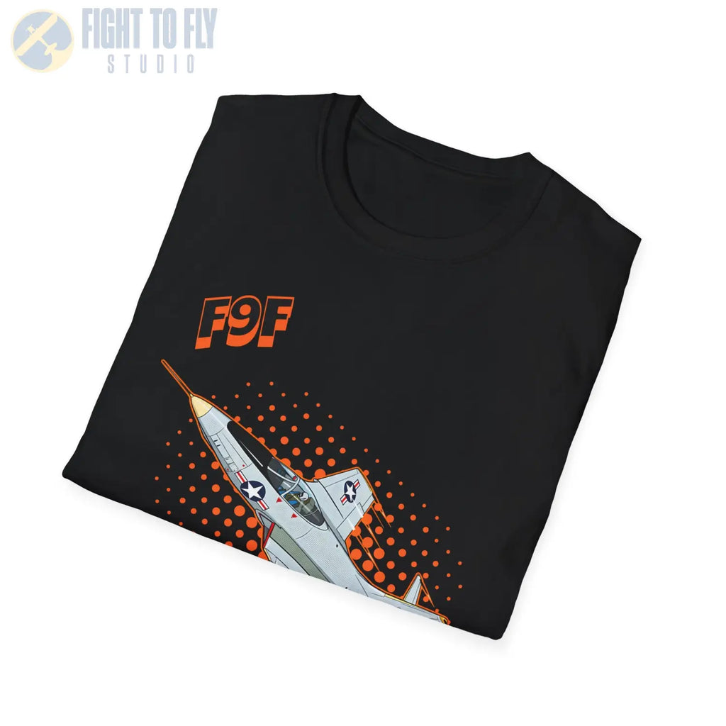 F9F Panther Comic Style T-Shirt - Pilot gifts - WWII warbird t-shirt