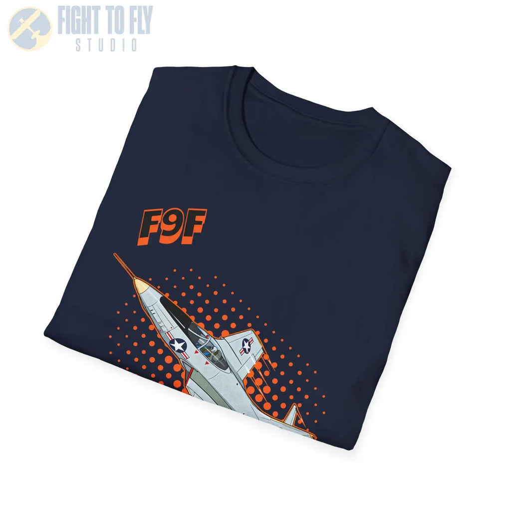 F9F Panther Comic Style T-Shirt - Pilot gifts - WWII warbird t-shirt