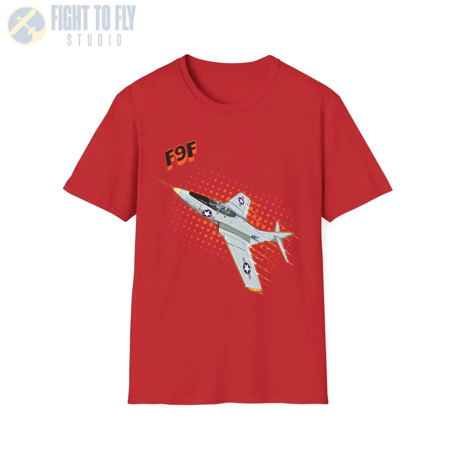 F9F Panther Comic Style T-Shirt - Pilot gifts - WWII warbird t-shirt