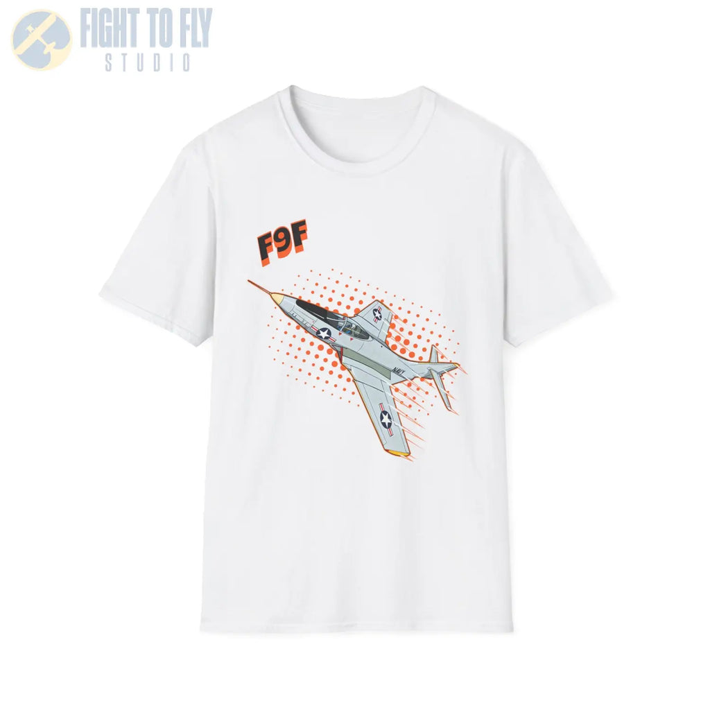 F9F Panther Comic Style T-Shirt - Pilot gifts - WWII warbird t-shirt