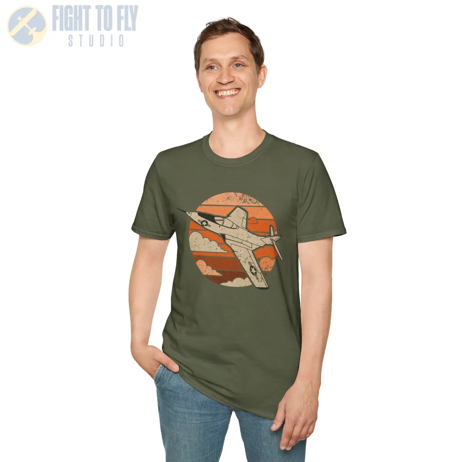 F9F Panther Retro T-Shirt - Pilot gifts - WWII warbird t-shirt