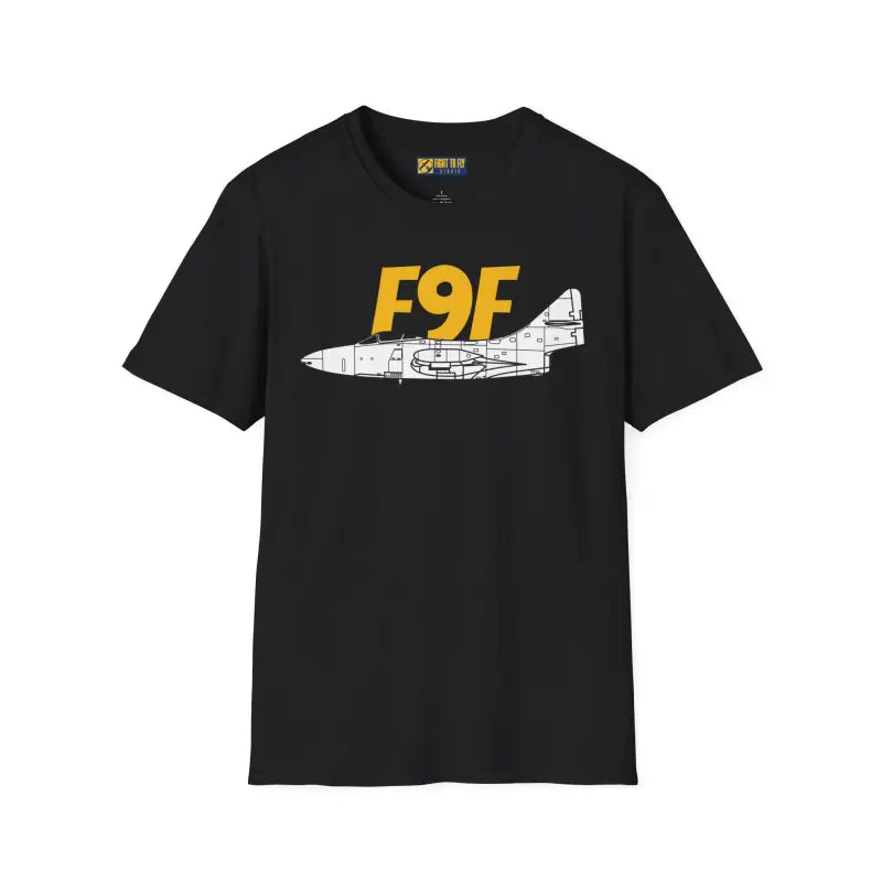 F9F Side Panther Profile T-Shirt - Pilot gifts - WWII warbird t-shirt