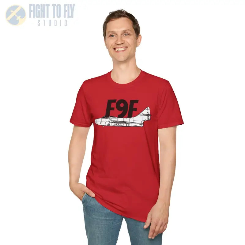 F9F Cougar Side Profile T-Shirt - Pilot gifts - WWII warbird t-shirt
