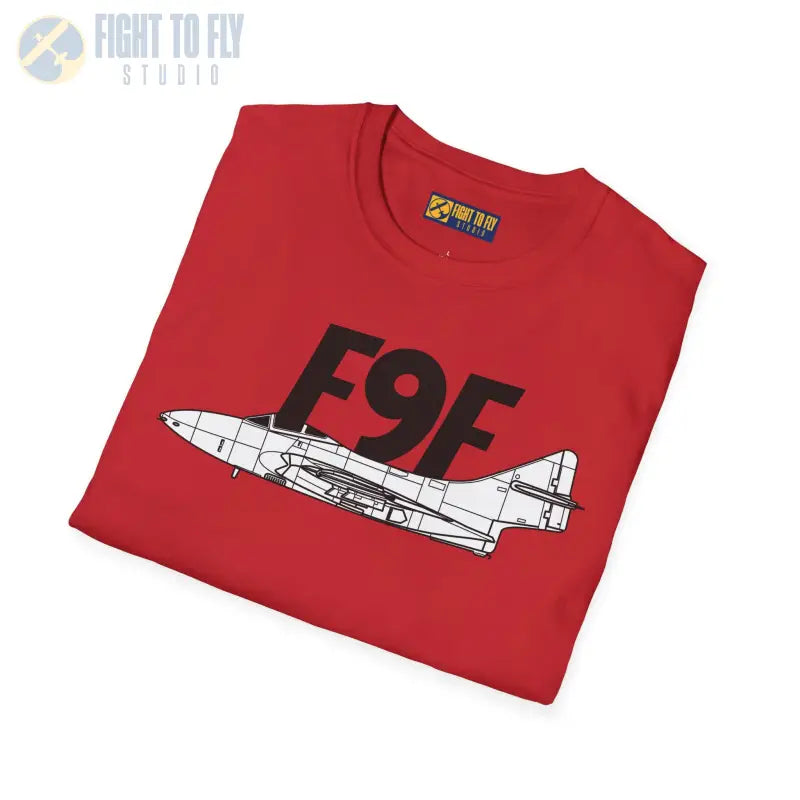F9F Cougar Side Profile T-Shirt - Pilot gifts - WWII warbird t-shirt