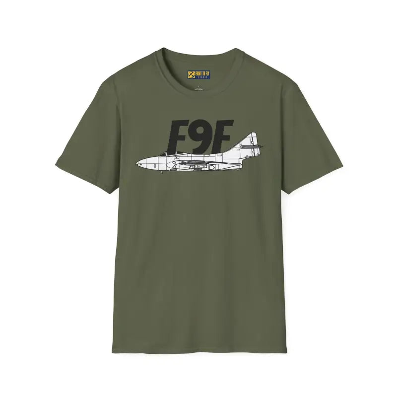 F9F Cougar Side Profile T-Shirt - Pilot gifts - WWII warbird t-shirt