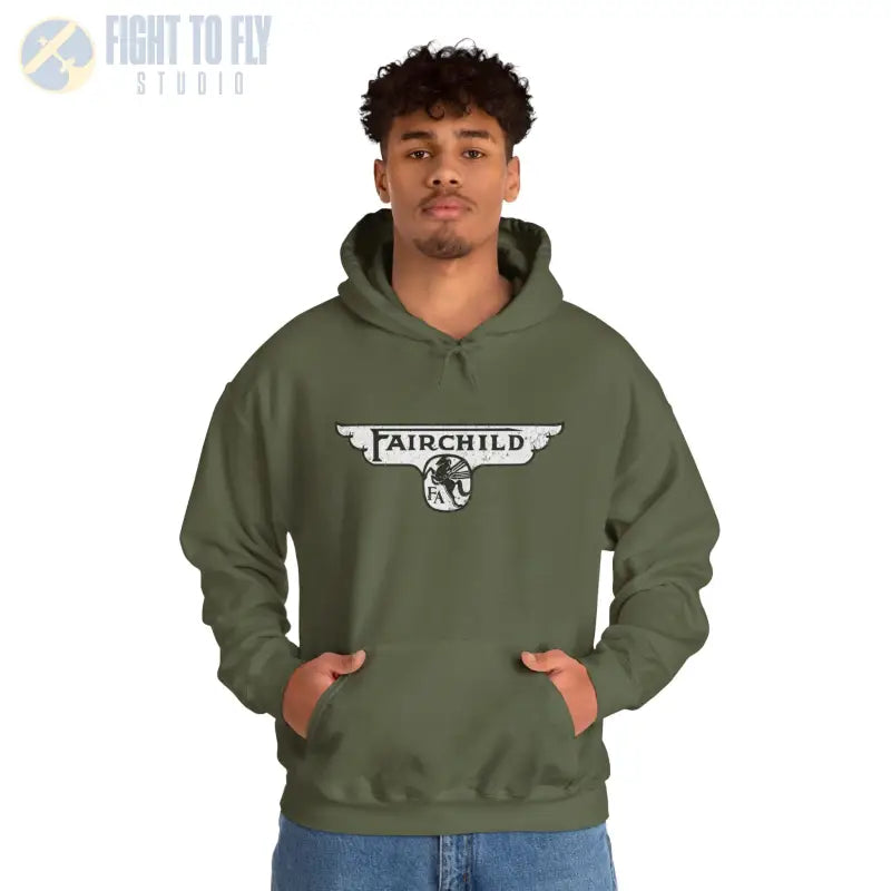 Fairchild Aircraft Unisex Heavy Blend™ Hooded Sweatshirt - Hoodie - Gifts for pilots - Aviation apparel