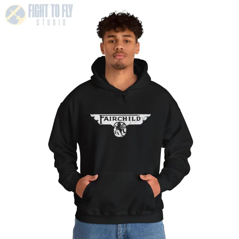 Fairchild Aircraft Unisex Heavy Blend™ Hooded Sweatshirt - Hoodie - Gifts for pilots - Aviation apparel