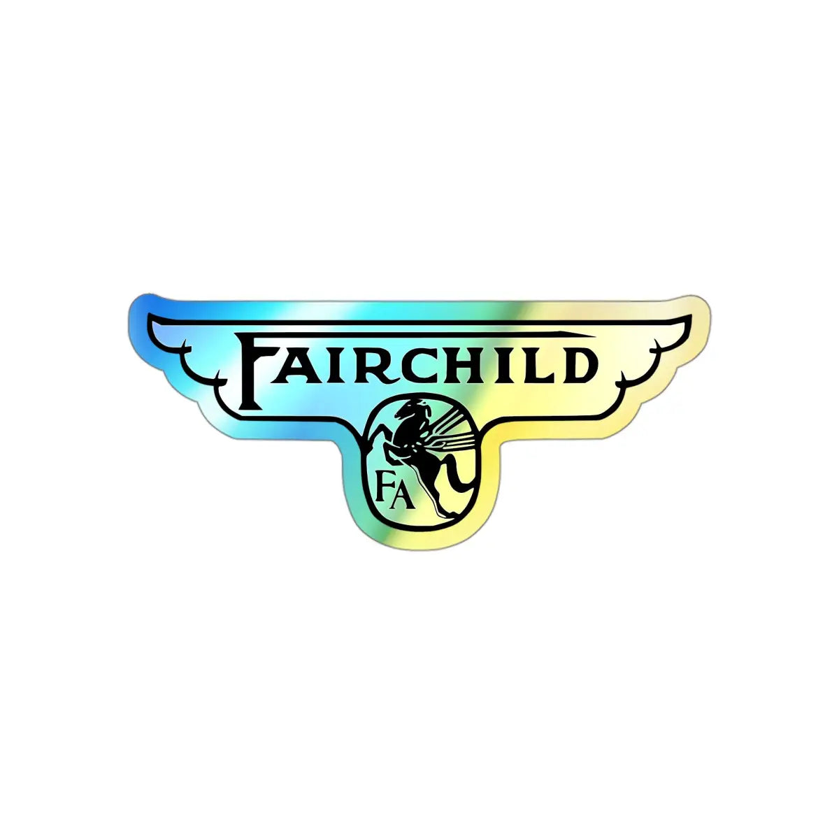 Fairchild Aircraft - Wings - Logo Holographic Die-cut Stickers - Paper products - Pilot gifts - WWII warbird t-shirt