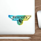 Fairchild Aircraft - Wings - Logo Holographic Die-cut Stickers - Paper products - Pilot gifts - WWII warbird t-shirt