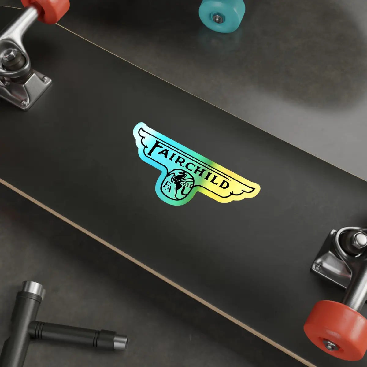 Fairchild Aircraft - Wings - Logo Holographic Die-cut Stickers - Paper products - Pilot gifts - WWII warbird t-shirt