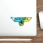 Fairchild Aircraft - Wings - Logo Holographic Die-cut Stickers - Paper products - Pilot gifts - WWII warbird t-shirt
