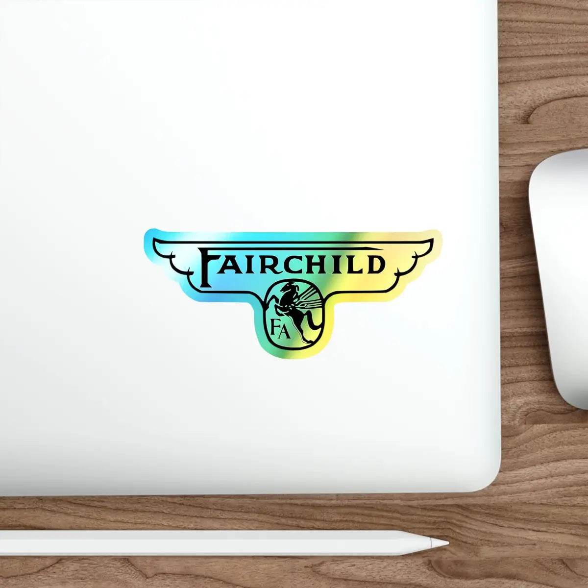 Fairchild Aircraft - Wings - Logo Holographic Die-cut Stickers - Paper products - Pilot gifts - WWII warbird t-shirt