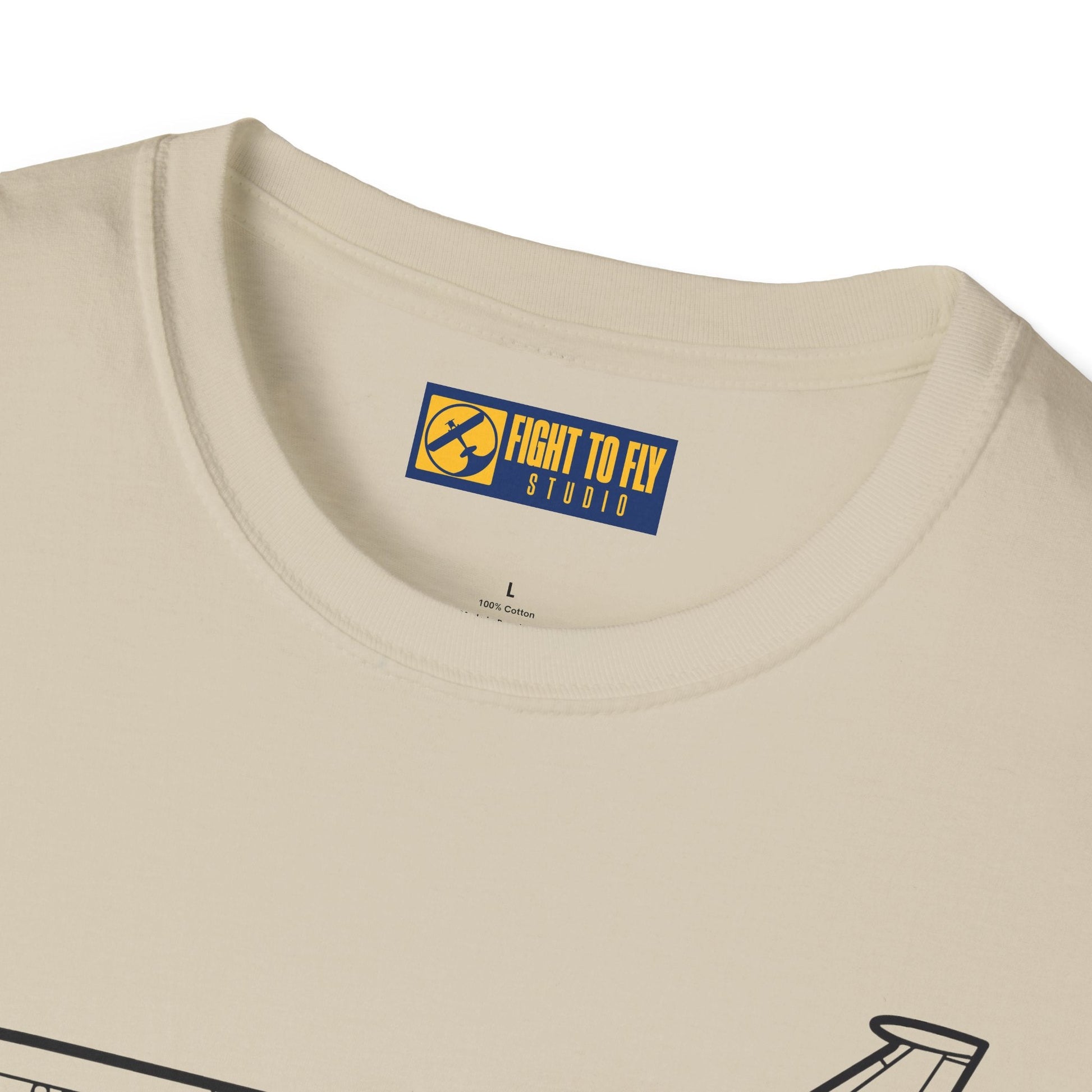 Falcon 7X T-Shirt – Trijet Business Jet Side Profile Aviation Tee - Pilot gifts - WWII warbird t-shirt