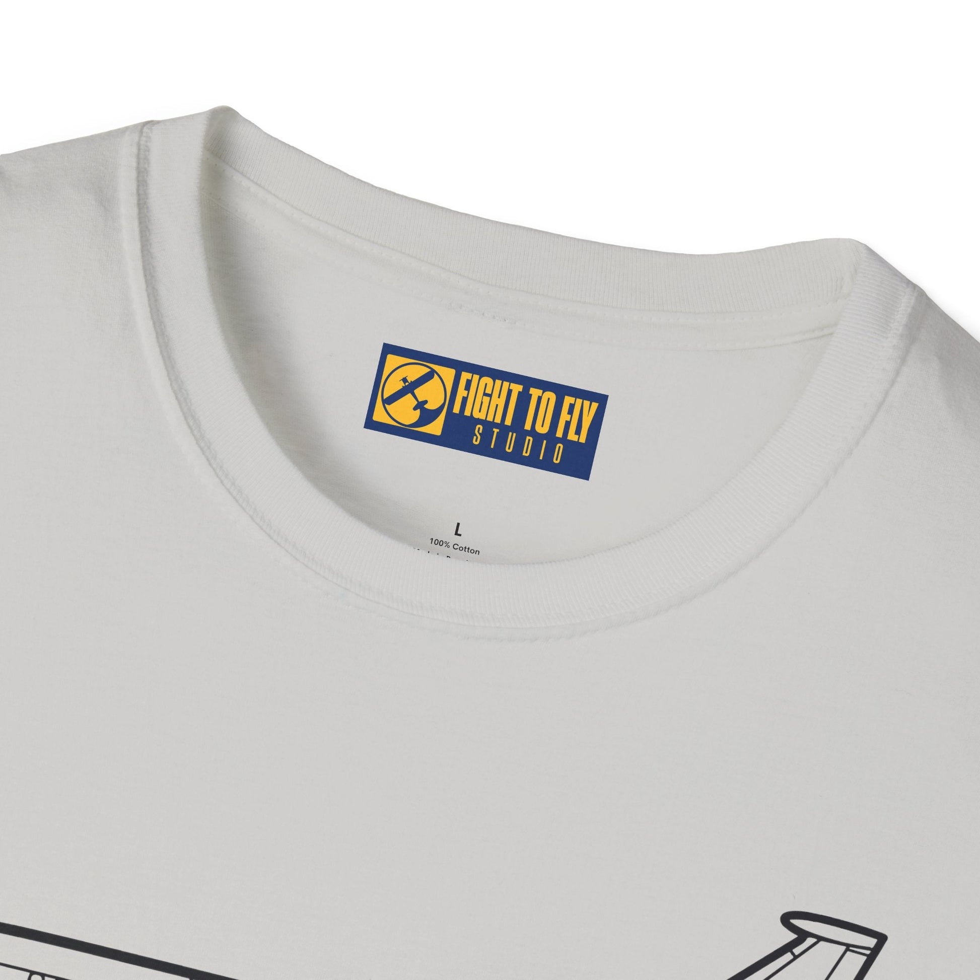 Falcon 7X T-Shirt – Trijet Business Jet Side Profile Aviation Tee - Pilot gifts - WWII warbird t-shirt
