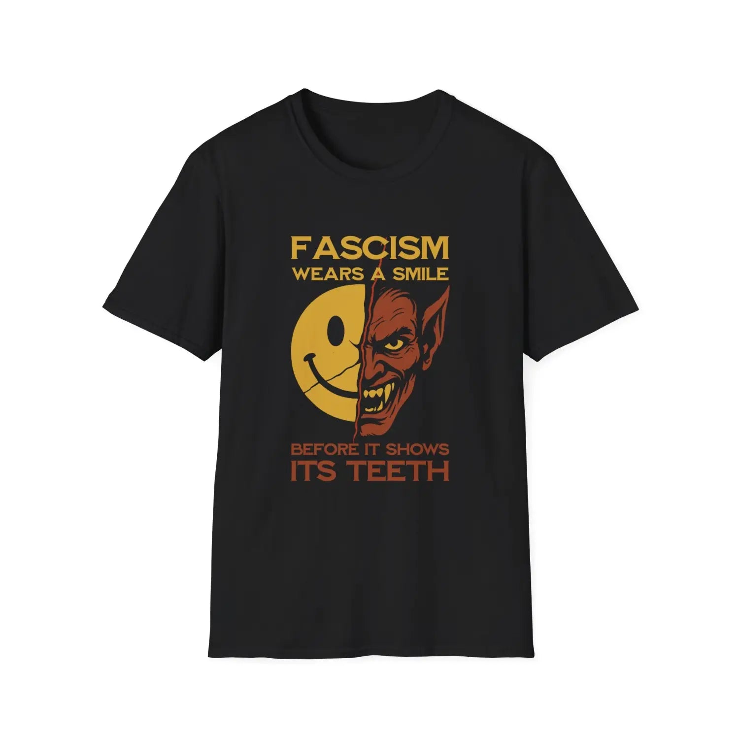 Fascism Wears a Smile Before It Shows Its Teeth - T-Shirt - Pilot gifts - WWII warbird t-shirt