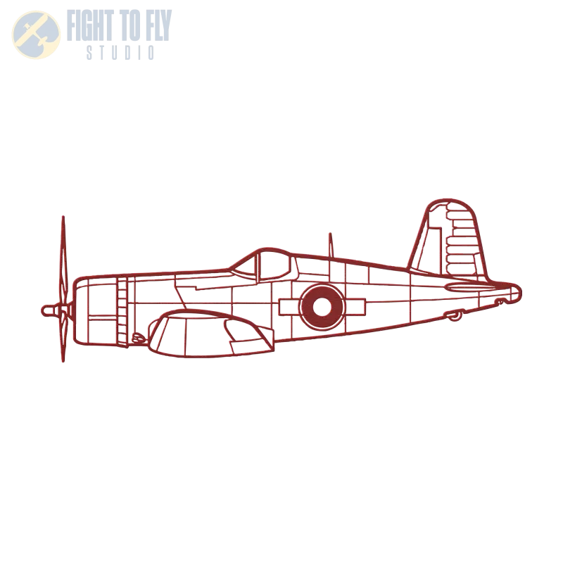 FG-1D Die Cut Metal Wall Art - Sign - Pilot gifts - WWII warbird t-shirt