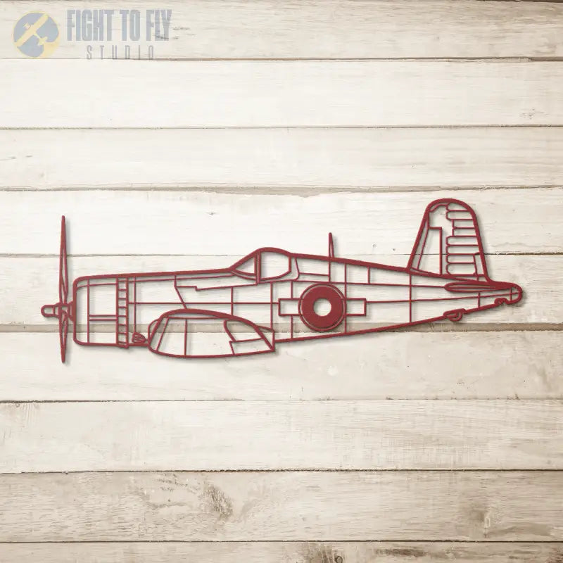 FG-1D Die Cut Metal Wall Art - Sign - Pilot gifts - WWII warbird t-shirt