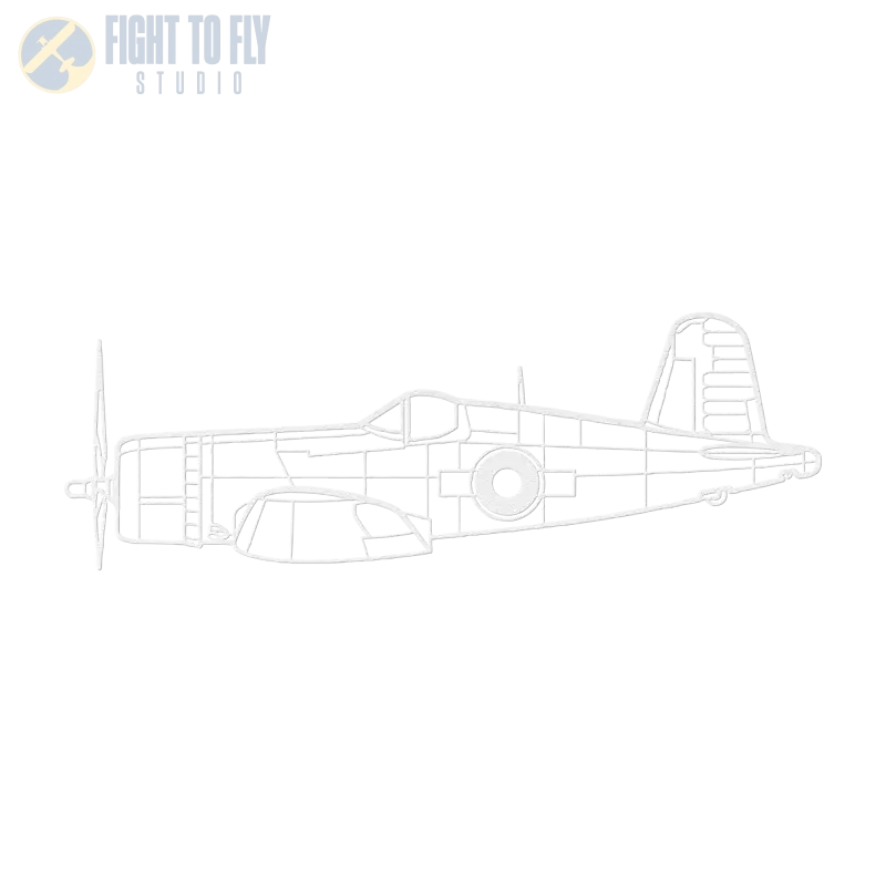 FG-1D Die Cut Metal Wall Art - Sign - Pilot gifts - WWII warbird t-shirt