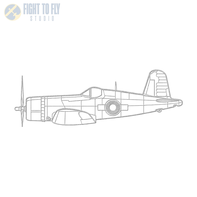 FG-1D Die Cut Metal Wall Art - Sign - Pilot gifts - WWII warbird t-shirt
