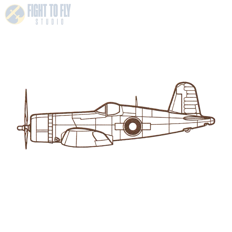 FG-1D Die Cut Metal Wall Art - Sign - Pilot gifts - WWII warbird t-shirt