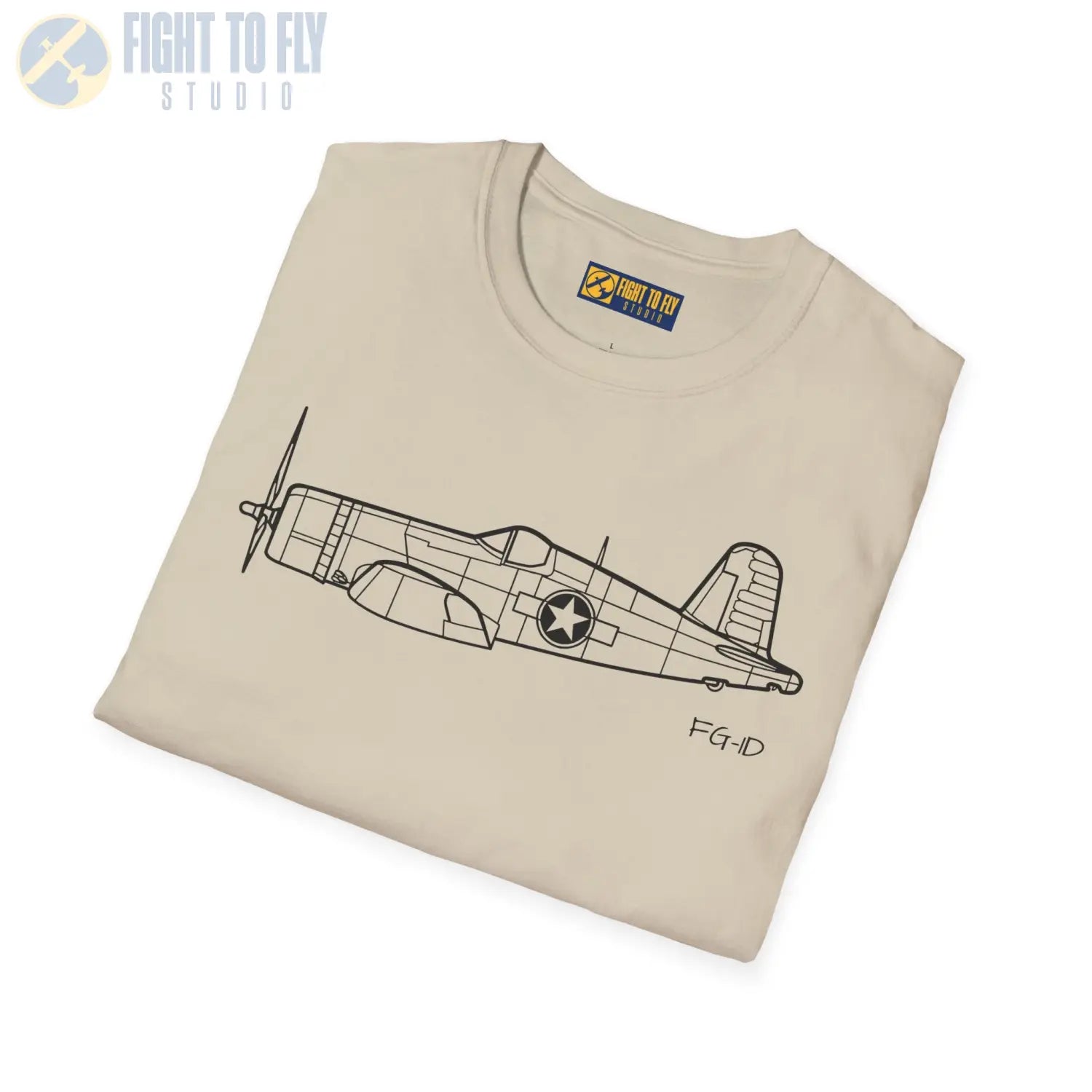 FG-1D Corsair Side View T-Shirt - Pilot gifts - WWII warbird t-shirt