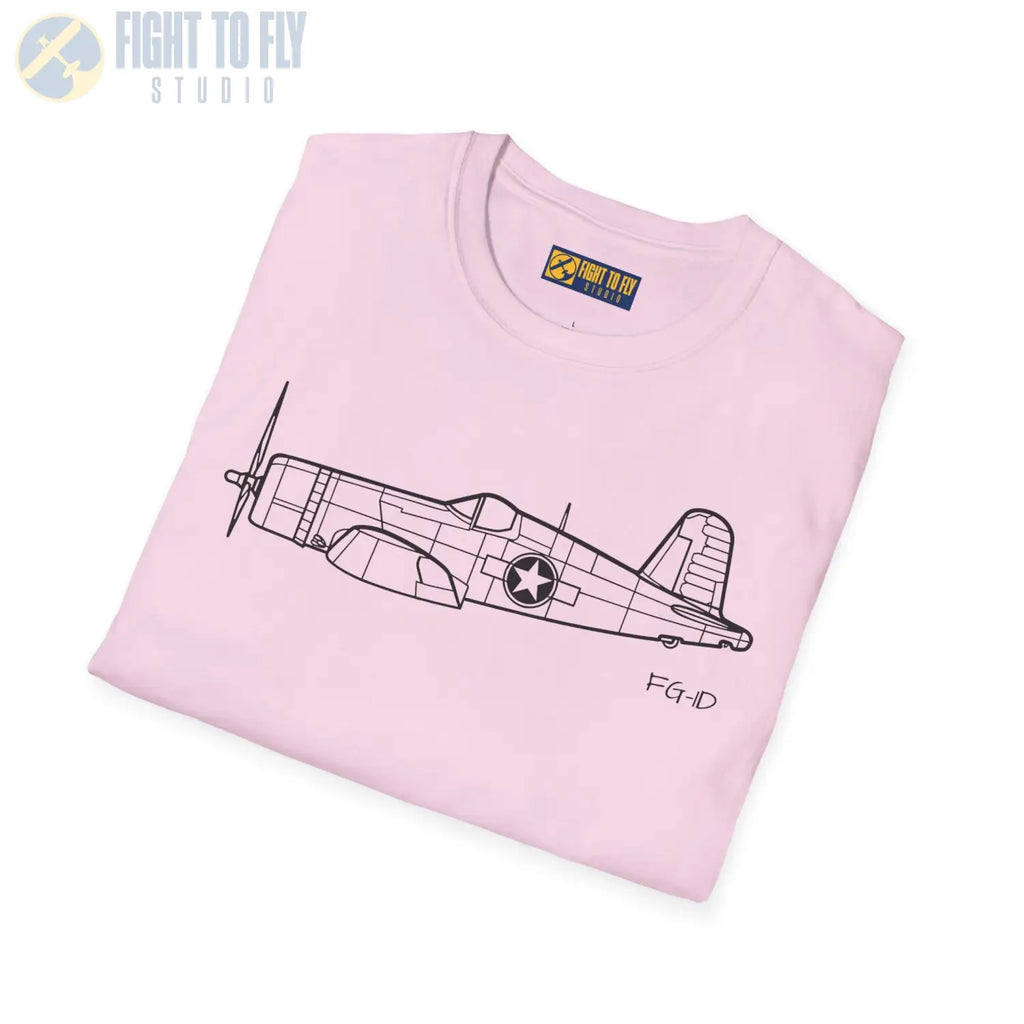 FG-1D Corsair Side View T-Shirt - Pilot gifts - WWII warbird t-shirt