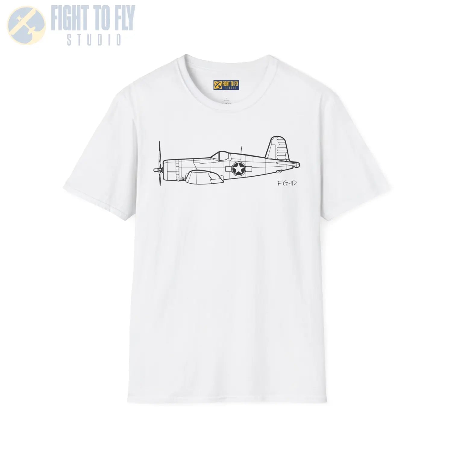 FG-1D Corsair Side View T-Shirt - Pilot gifts - WWII warbird t-shirt