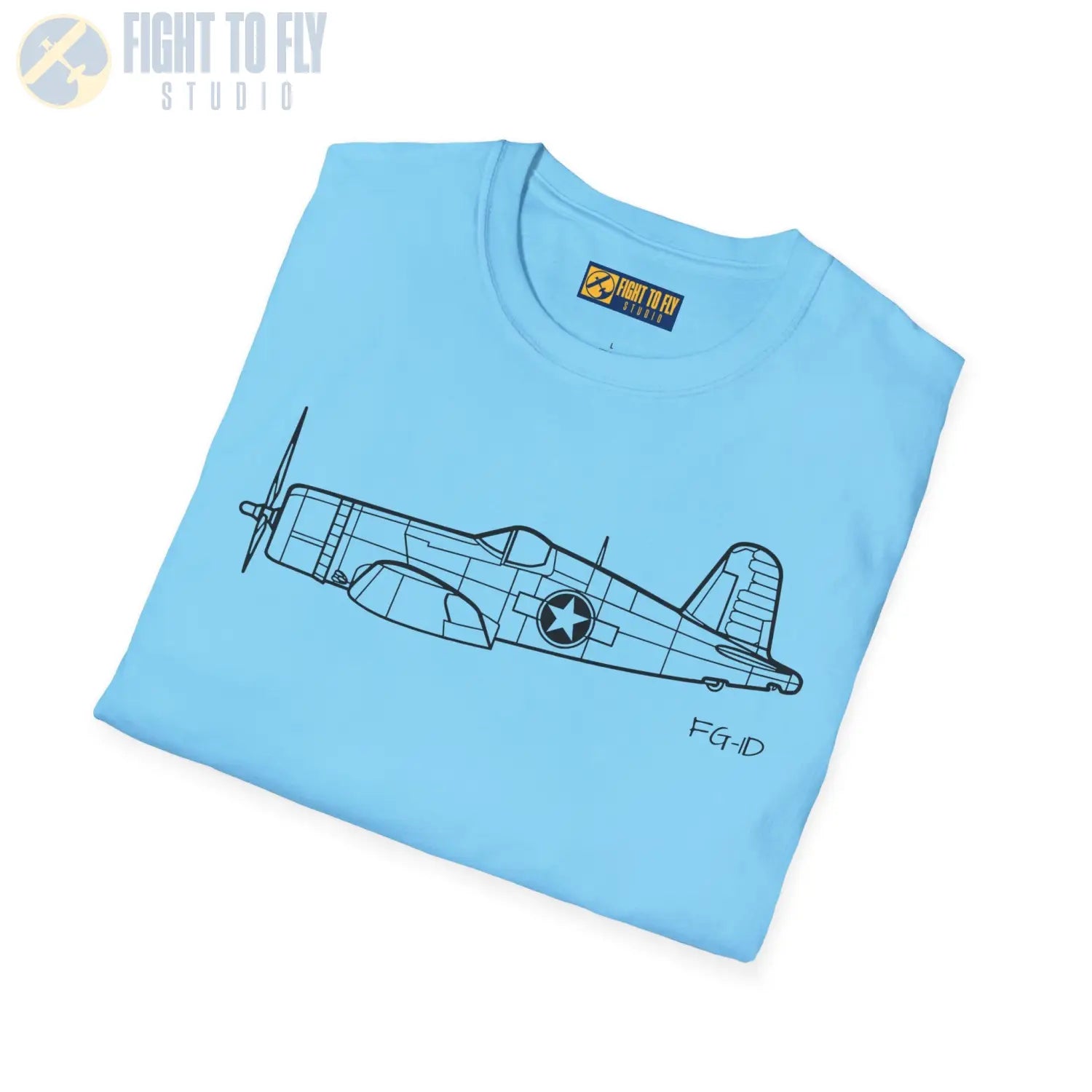 FG-1D Corsair Side View T-Shirt - Pilot gifts - WWII warbird t-shirt