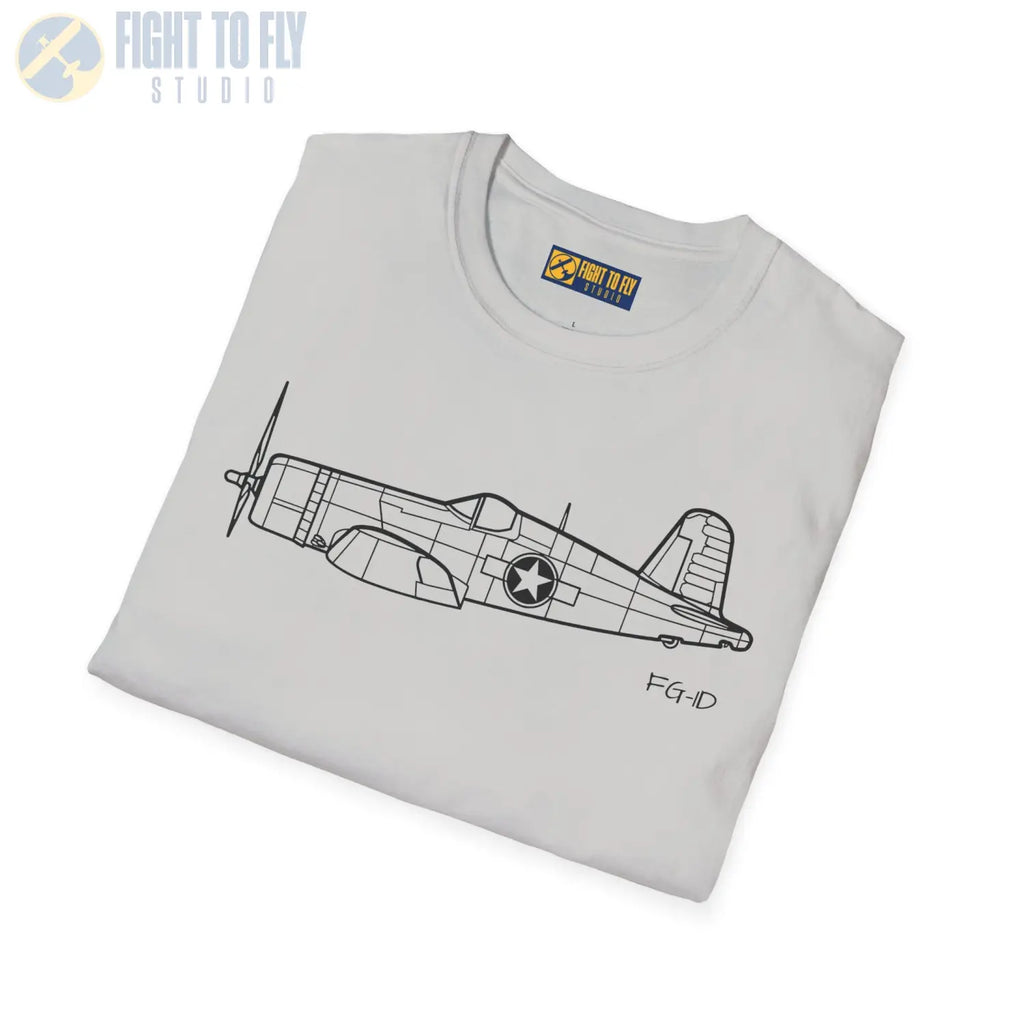 FG-1D Corsair Side View T-Shirt - Pilot gifts - WWII warbird t-shirt