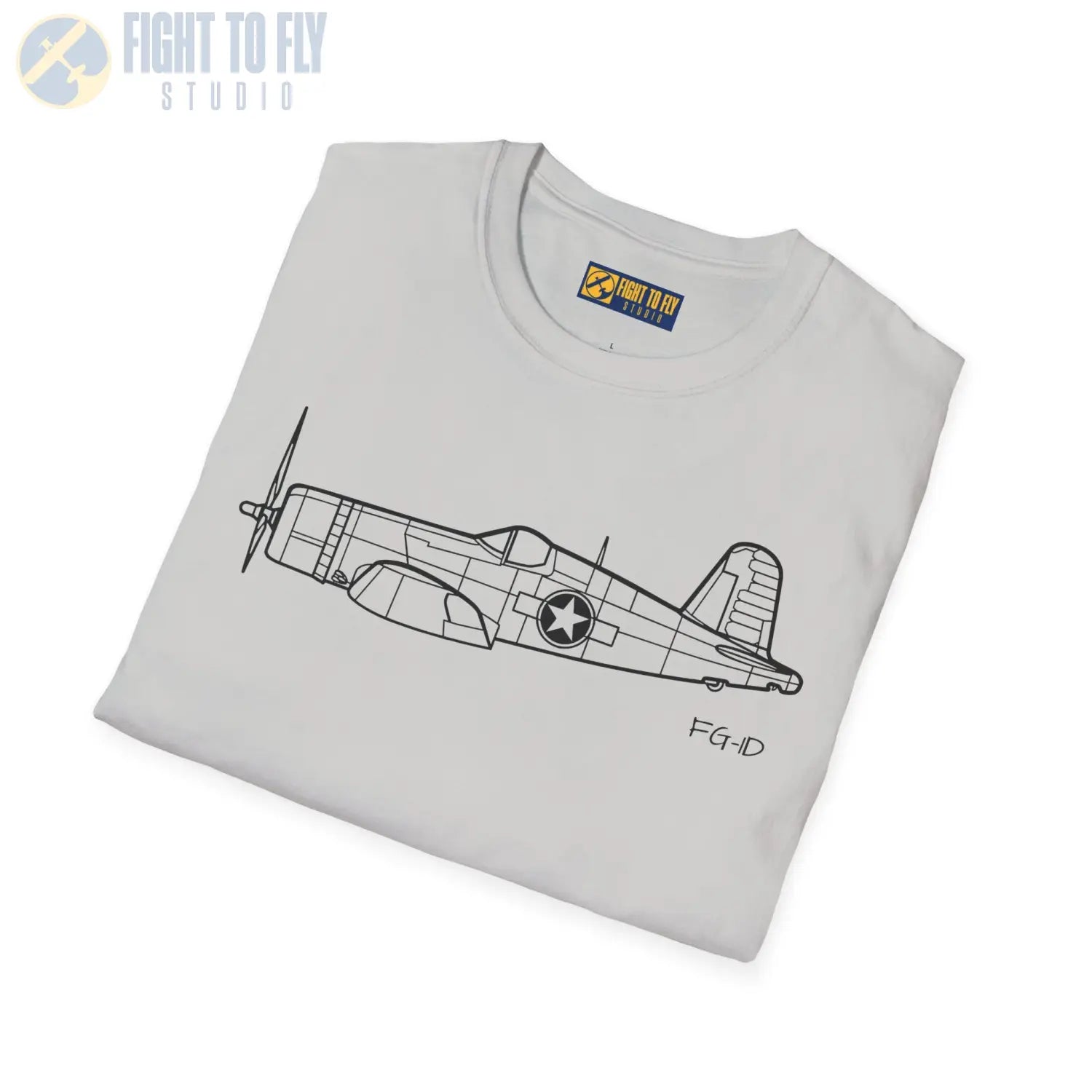 FG-1D Corsair Side View T-Shirt - Pilot gifts - WWII warbird t-shirt