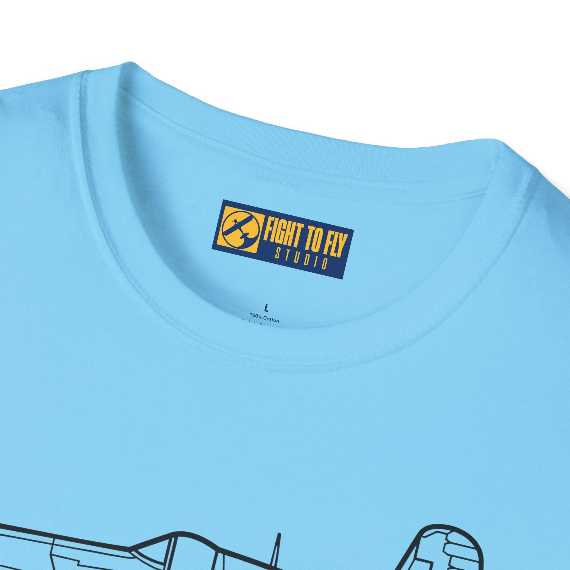 FG-1D Side View T-Shirt – Corsair Gull Wing Warbird Tee - Pilot gifts - WWII warbird t-shirt