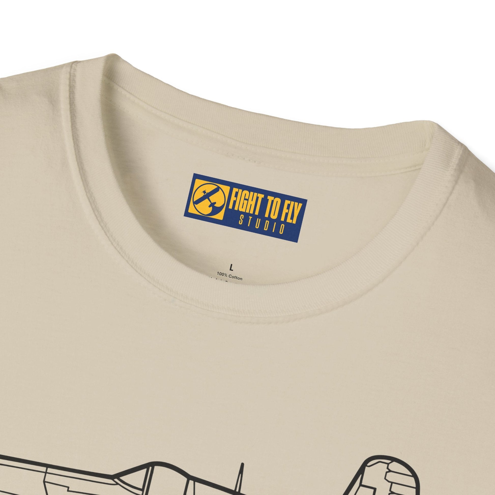 FG-1D Side View T-Shirt – Corsair Gull Wing Warbird Tee - Pilot gifts - WWII warbird t-shirt