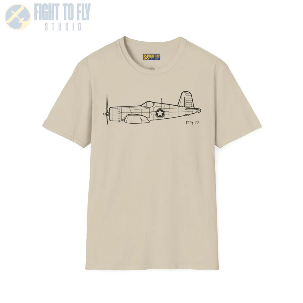 FG-1D Corsair Side View T-Shirt - Pilot gifts - WWII warbird t-shirt