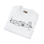 FG-1D Corsair Side View T-Shirt - Pilot gifts - WWII warbird t-shirt