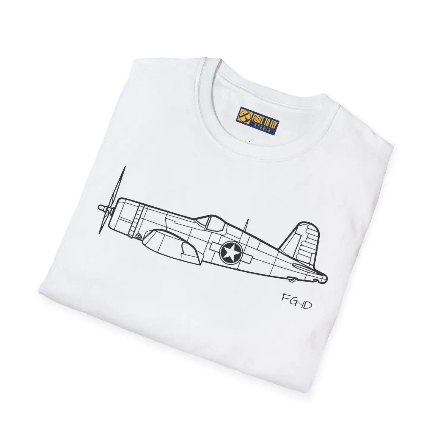 FG-1D Corsair Side View T-Shirt - Pilot gifts - WWII warbird t-shirt